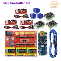 Cnc shield V4 확장 카드 grbl 제어 보드 arduino Nano V3 TMC2209 A4988 DRV8825 3D 프린터 용 레이저 조각기 기계, Shield V4-Nano-2209