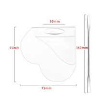 아크릴 팔레트 주걱 막대 젤 파운데이션 아이 섀도우 믹싱 크림 안료 스테인레스 화장품 메이크업 네일 아, 09 Heart 1 set