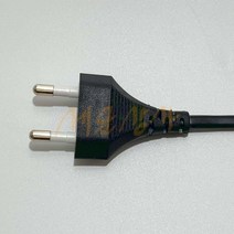 세운상사 DY 무접지 코드 달린 전선 3A 0.75 검정 플러그, 1개, 1.5m