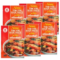 Namjai 정통 태국커리 페이스트 50g(2인분) x 6개 / 레드 그린 똠얌꿍, 태국 똠얌꿍 35g x 6개