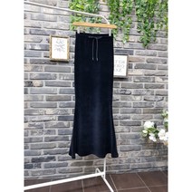 코듀로이 머메이드 롱스커트