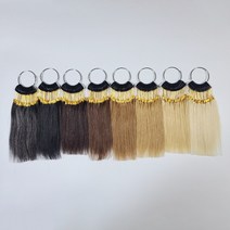 염색 헤어피스 100인모 8색상 컬러연습 탈색 염색테스트 헤어컬러링 피스, 10pcs_5레벨