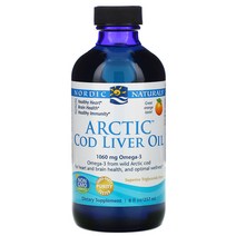 노르딕내추럴스 대구간유 Arctic Cod Liver Oil 1060 mg 오렌지맛 8oz, 1개