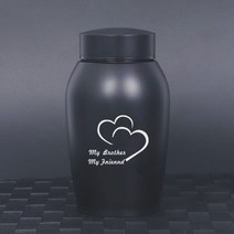 애견묘비석 유골함 목걸이S-L 크기 4 색 스테인레스 스틸 Urns 애완 동물 강아지 고양이 새 토끼 화장 유골, 05 Pattern D_03 L-Sliver