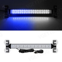 차량용 경광등 싸이키 경찰 조명 40 Led 스트로브 비상 신호 경고 깜박임 비콘 구급차 소방관 트럭 자동 교통 고문 12-24V, [03] Blue and White, 03 Blue and White, 03 Blue and White