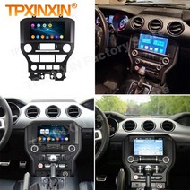 포드 머스탱 128g android 10 테슬라 스크린 라디오 수신기 ford 머스탱 2015 2016 2017 2018 2019 2020 2021 gps 라디오 플레이어 헤드, 32GB 카플레이 8인치