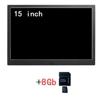 디지털액자 스마트액자 전자액자 15 인치 디지털 사진 프레임 알루미늄 합금 HD LED 전자 앨범 캘린더 비, 04 Black 8G_04 AU 플러그, Black 8G