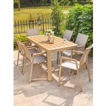 야외바베큐장 테라스 야외 테이블과 의자 안뜰 빌라 정원 발코니 방수 및 자외선 차단제 플라스틱 나무 조합, [14]