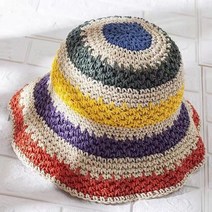 와이드챙 제주감귤 모자 창큰 여성린넨 벙거지 레인보우 컬러 여성 밀짚 밀짚 panamas uv 보호 태양 바이저 비치 여성 바이저 접이식 여성 여름 태양
