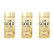 [앙쥬] 24K 골드 멀티밤 + 사은품 : 알로에 폼클렌징 130ml (미백 및 주름 부위 집중 개선 식물성 영양 성분 피부 흡수 피부를 밝고 화사하게 간편한 사용), 3개