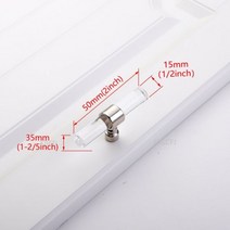 T 바 투명 아크릴 블랙 실버 골든 가구 유럽 패션, SIlver-50mm