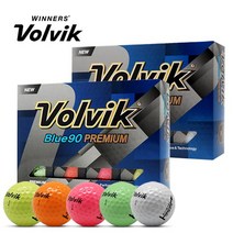 골프공 VolVik Blue 90 프리미엄 12구 (화이트/컬러), 화이트