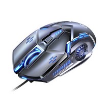 G5 유선 게이밍 마우스 6 프로그래밍 가능한 버튼 3500 인치 당 점 USB 컴퓨터 노트북 7 색 RGB 라이트 기계식 게이머, [03] GRAY