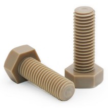 M10 PEEK 육각 볼트 부식 방지 헥사곤 헤드 나사 피크 스크류, M10 (1개), 45mm
