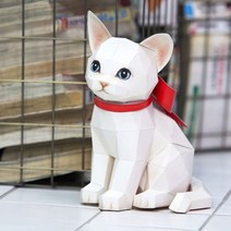 터키시앙고라 고양이 DIY 페이퍼토이 만들기