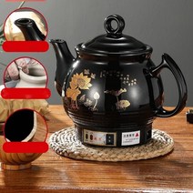 완전 자동 도자기 약탕기 가정용 탕약기 미니 달임기 홍삼기계, 3L 천연흑자+자동비프음