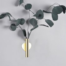 꽃병 생화 조화 화병 홈 벽 마운트 꽃병튜브 화분 병 장식 방꾸미기 데코 소품, 01 Gold Heart