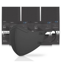 아에르 스탠다드 베이직 보건용 마스크 소형 KF94, 1개입, 50개, 검정