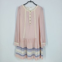 빈티지다온 페이지플린 쉐입리핏 레이스데코 쉬폰원피스 핑크