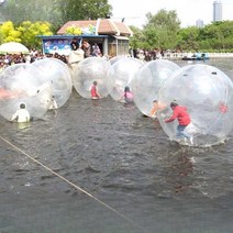 워터 워킹볼 롤러볼 수상 투명 굴리기 버블 워터 튜브, 두꺼운 워킹볼 1.5PVC