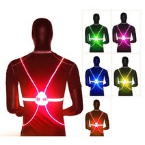 360 반사 led 플래시 운전 조끼 높은 가시성 야간 달리기 자전거 타기 야외 활동 조명 안전 자전거 조끼, 여러 가지 빛깔의, 1개
