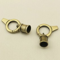 금속 O 링 버클 패션 걸쇠 DIY 가죽 공예 가방 스트랩 벨트 핸들 어깨 의류 신발 액세서리 2 개, bronze