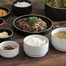 옳음 밥공기 밥그릇 4컬러, 화이트
