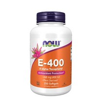 NOW 비타민 E-400IU D-알파 토코페릴 함유 250 소프트젤, 1세트, 상품상세참조