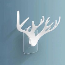 Dline 벽걸이 후크 빈티지 사슴 뿔 벽 코트 랙 매달려 옷 모자 스카프 열쇠 사슴 경적 매칭 랙 벽 장식 드레스룸 시스템 행거 2단행거, 2Ea, White