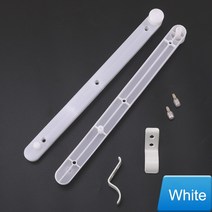 미닫이문레일 플라스틱 슬라이드 가이드 책장 로커 서랍 용 내부 장착 휠 1 쌍, 01 WHITE