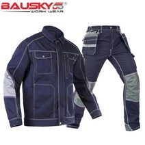 자동차 정비복 작업복 수리 팀복 화가 긴팔 차량, Blue jacket pants_170