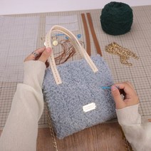 코바늘 가방 뜨기 만들기 DIY 키트 3종 [뜨개질 망스티치 네트 망 뜨개 손뜨개 취미 공예], 클러치백/솜사탕