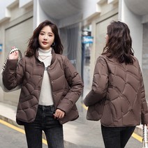 여성 4컬러 얇은 패딩 쇼트 점퍼 모던 패딩 아우터 패딩