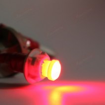 오토바이 오토바이 바이크 광전 T10 1단 원형 LED 면발광 흰색 빨강 파랑 미등 번호판등 실내등 풋등, 1개