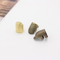 위드쏘잉 가죽공예골무 투구형 쇠골무 (2size), 엔틱 M