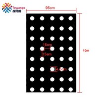 농사용비닐 tewango 천공 뿌리 덮개 잡초 방제 농업 필름 번식 뿌리 덮개 토마토 용 뿌리 채소 패치 딸기 성장 펀치 4.5cm 구멍, 0.95x10m