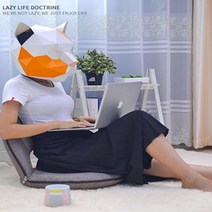 접이식의자 횟집좌식의자 1인용앉은뱅이 등받이 리클라이너 1인용쇼파 소파 릴렉스체어, 브라운
