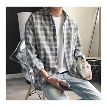남성체크남방 3컬러 1P 퍼폰 남자 셔츠 대학생 일상룩 오버핏 블라우스