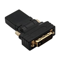 턴테이블 바늘 청소 케이블 hdmi 호환 dvi 24 + 1 핀 어댑터 180도 회전, 검은색