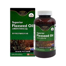 슈페리어 아마씨오일 1000mg 365캡슐 리놀렌산650mg함유, 365정, 2개
