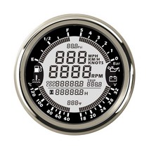 85mm 다기능 게이지 GPS 속도계 타코미터 시간 수온 연료 레벨 5Bar 자동차 차량용 선박 용 10 바 오일 압, 08 24V 5bar-BS