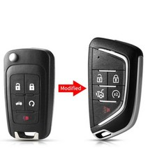 KEYYOU 개조 2345 BTN 뷰익 리모트 키 셸 케이스 쉐보레 크루즈 에피카 카마로 오펠 복스홀, For Chevrolet+Modified 5 Butto