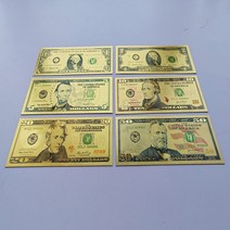 돈세는기계 계수기 지폐 현금 동전 뜨거운 판매 6 개/대 골드 컬러 도금 지폐 달러 파운드 실버 호일 세트, 17 Style-17