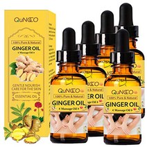 QUNGCO X5팩 생강마사지 오일 에센셜 SPA마사지 릴렉싱 활성오일30ml