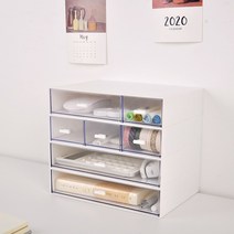 똑소녀 수납정리함 투명 미니서랍 다용도 데스크 무한수납정리함, 01.무한수납함 아이보리, 1세트, 3칸