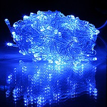 LED 600구 점멸[점멸기일체형], 투명선_청색