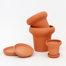 포레스트인 베이글 토분 원형 토기 인테리어 화분 황토 화분 5가지 사이즈