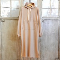 이힝 캥거루 앞포켓 루즈핏 롱 후드 원피스