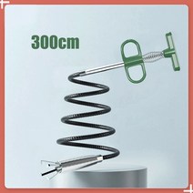 하수구샤프트 유연한 하수관 언블로커 뱀 스프링 파이프 준설 도구 주방 싱크대 욕실 하수도, 5.3m