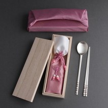 [인스푼] 복띠 칠보은수저 70%(홍) 1P